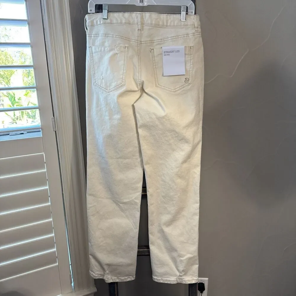 Indigo Rein Women Ivory Jeans Size 11 NWT Waist 29 length 27